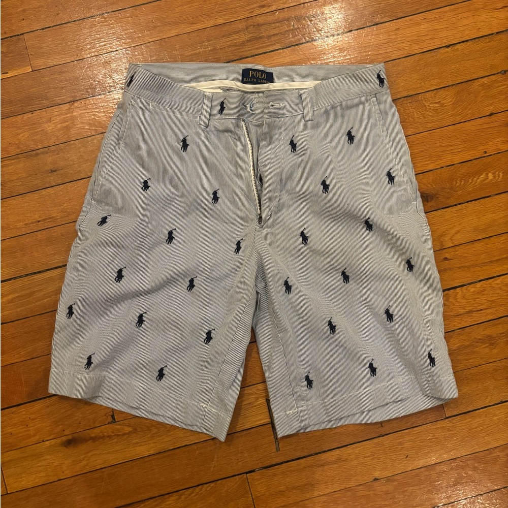 Polo Ralph Lauren Embroidered Cotton Shorts